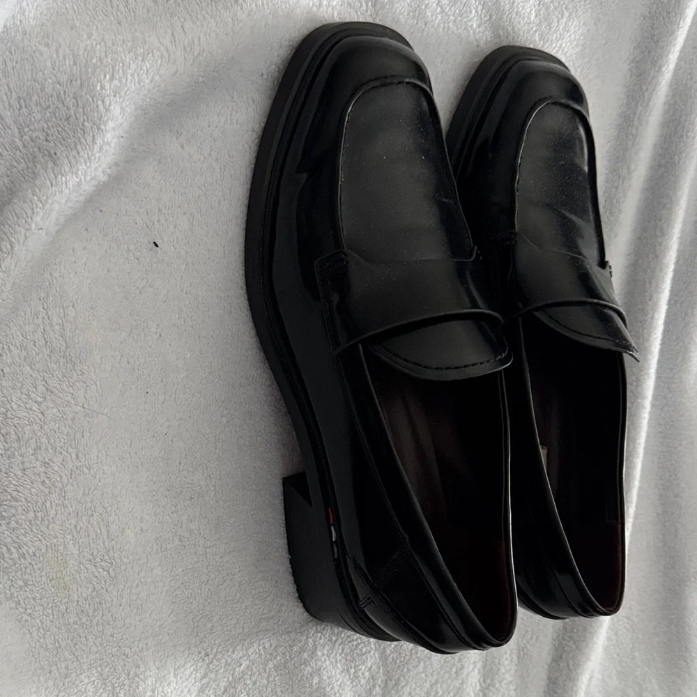 Franco Sarto Classic Shiny Black Loafers